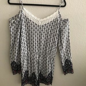 Patterned romper